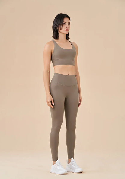 TRY TO BN New 46 Color Yoga Pants Sports Leggings Women Fitness Nylon High Waist Leggings Workout Trousers Training Gym Clothing