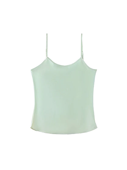 SuyaDream, Women 100%Real Silk Camisoles, 19MM, Solid Cozy Camis, 2024 Spring Summer Basic T shirts, White, Pink, Beige