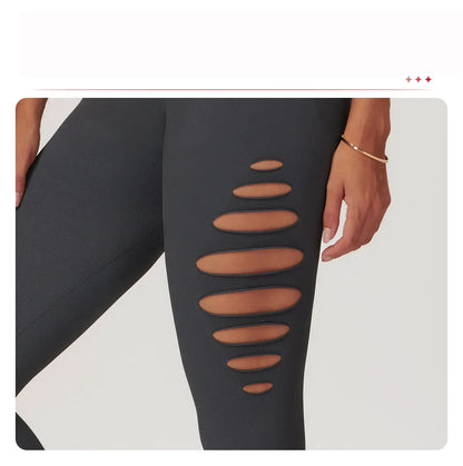 Hollowed Out Seamless Tight Yoga Pants High Waist Yoga Leggings Women Push Up Gym Workout Tights Running Fitness Sports Pants