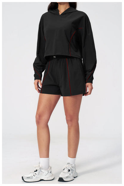 Yoga Set For Women Tracksuit Summer Sun Protection Set Yoga Long Sleeved Running Set Outdoor Sportswear For Women Athletic Wear