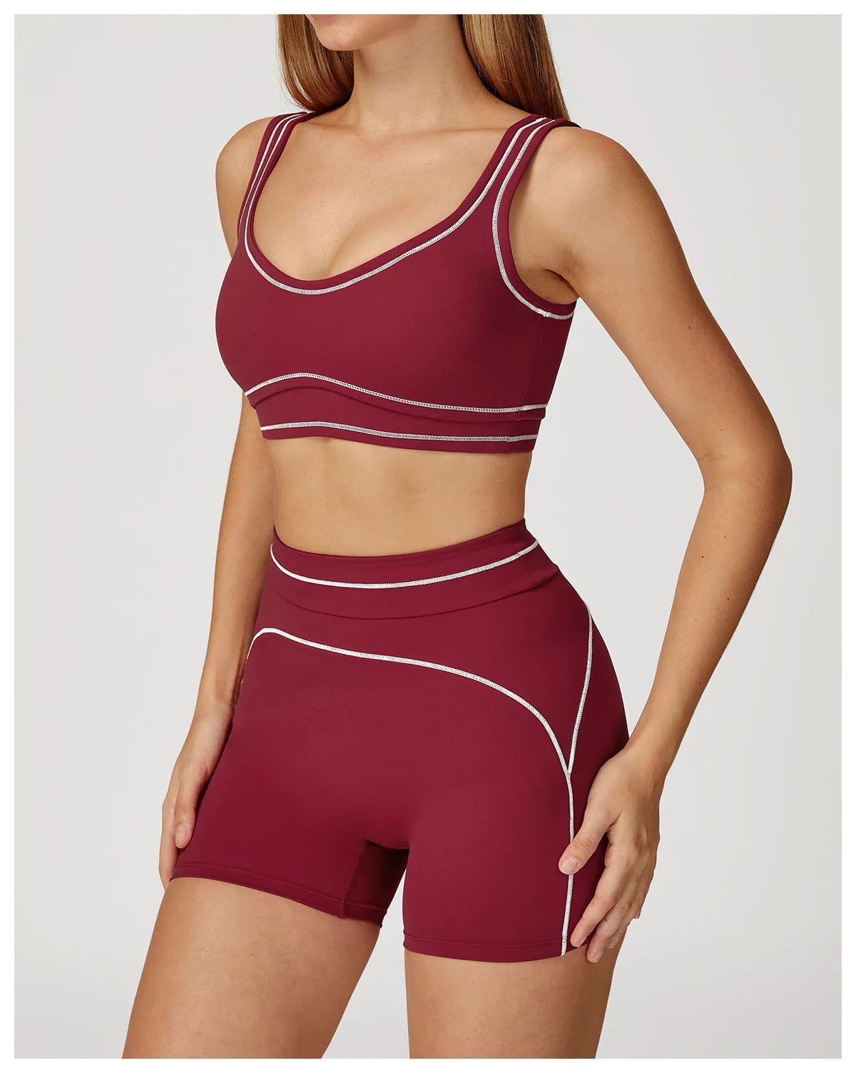 Color Contrast Yoga Bra Women Breathable Gym Fitness Bra Shockproof Sports Underwear Female Workout Bra Push Up Cycling Crop Top