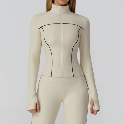 Yoga Clothes Women Sport Jacket Running Long Sleeve Shirt Sports Jackets Top Workout Coat Gym Training Clothing Workout Yoga Top