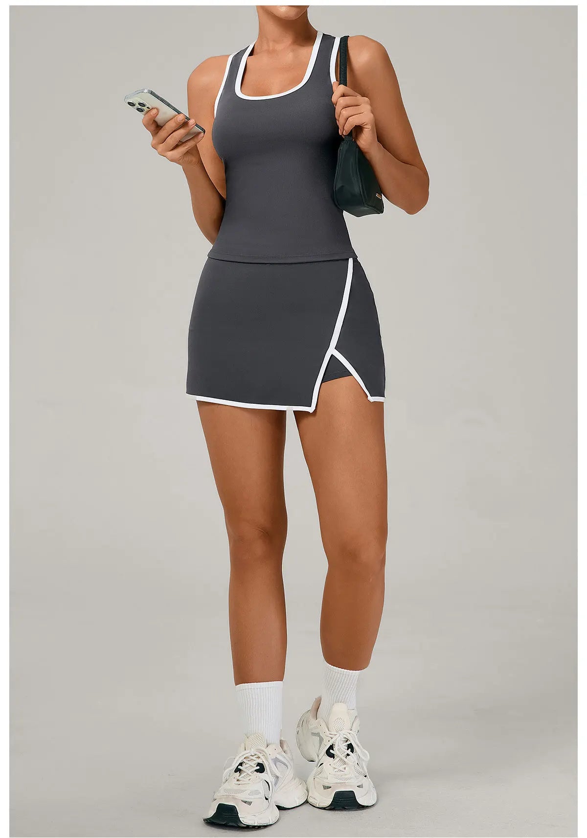 Women Tracksuit 2PCS Yoga Set Sexy Sport Bra High Waist Yoga Short Skirt Gym Clothes Fitness Sleeveless Workout Suit Sporstwear