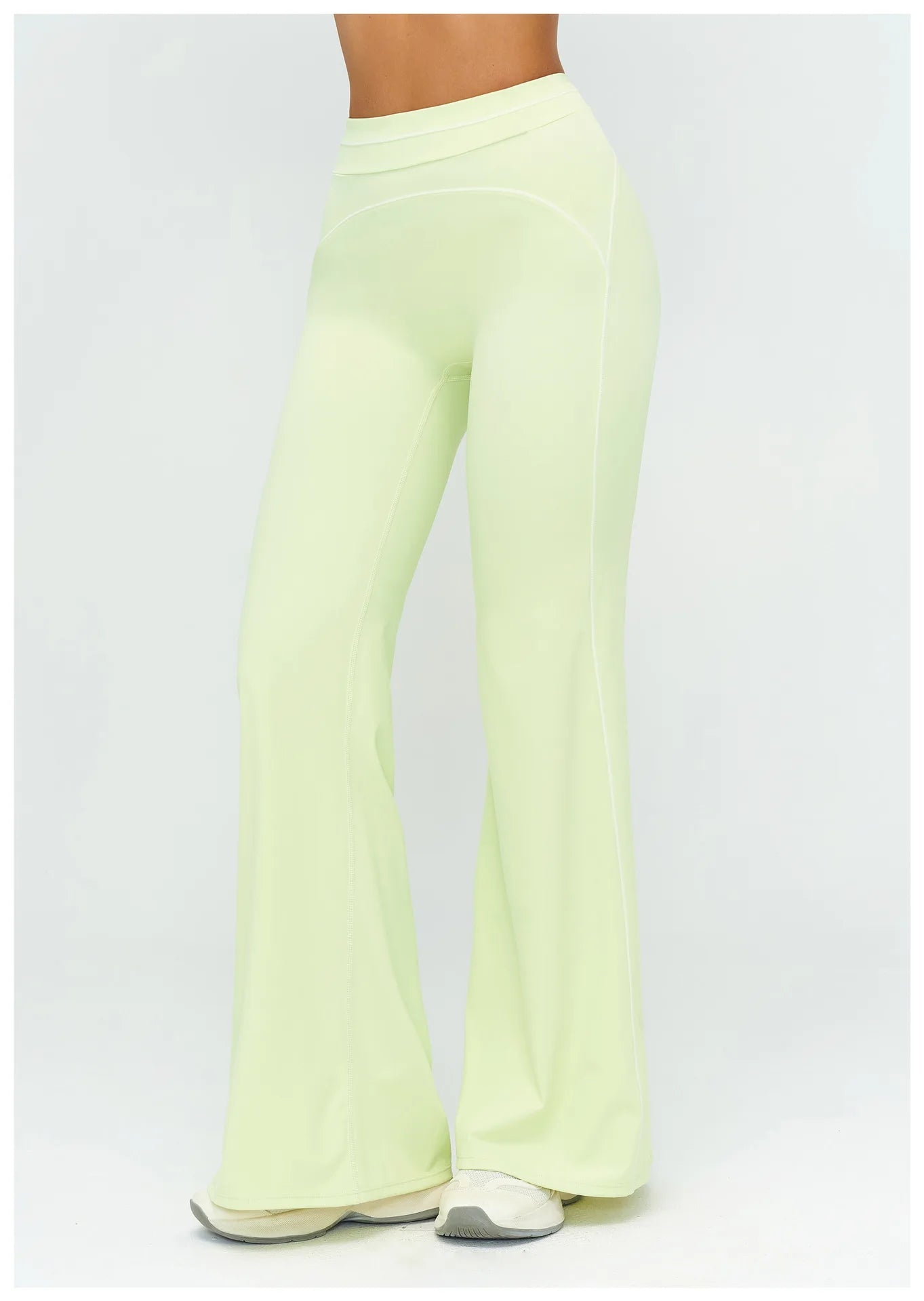 High Waist Yoga Wide Leg Pants Women Gym Fitness Bell-bottoms Pants Push Up Sports Trousers Female Casual Workout Flared Pants