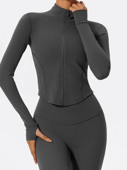 Hearuisavy Summer Ultra-Soft Fabrics 2Pcs Long Sleeve Gym Set Women Quick-Dry Yoga Clothes Workout Leggings Suit Sports Jackets
