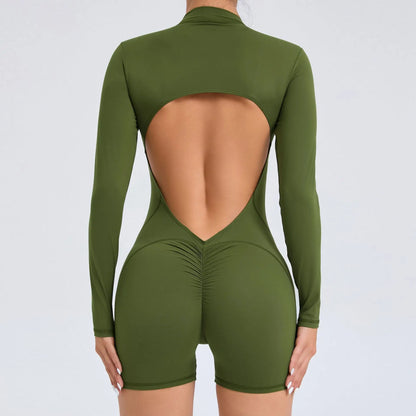 Yoga Jumpsuit Long Sleeved Sports Wear Gym Fitness Jumpsuit Sports Bodysuits Women Set Dance Running Workout Clothes Yoga Suit