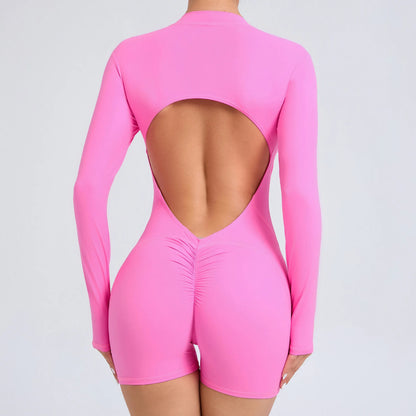 Yoga Jumpsuit Long Sleeved Sports Wear Gym Fitness Jumpsuit Sports Bodysuits Women Set Dance Running Workout Clothes Yoga Suit