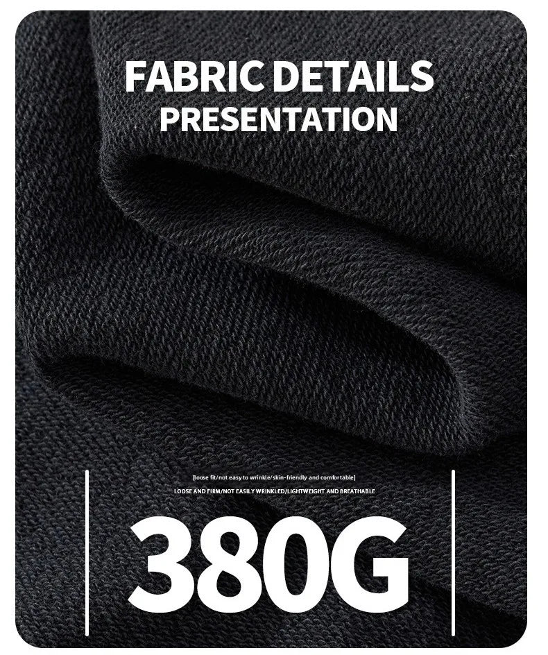 Custom LOGO men's clothing 380G old money wind 100% cotton BOXY short and wide washed old small V-neck curling terry sweater