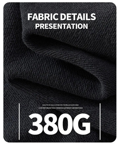 Custom LOGO men's clothing 380G old money wind 100% cotton BOXY short and wide washed old small V-neck curling terry sweater