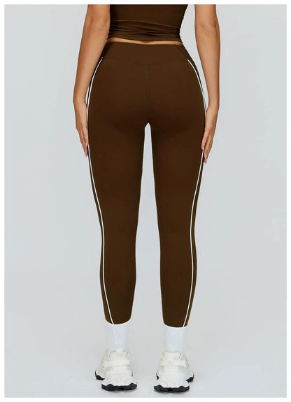 Women Yoga Leggings High Waist Gym Fitness Pants Stretch Sports Pants Female Push Up Workout Trousers Solid Color Tights Running