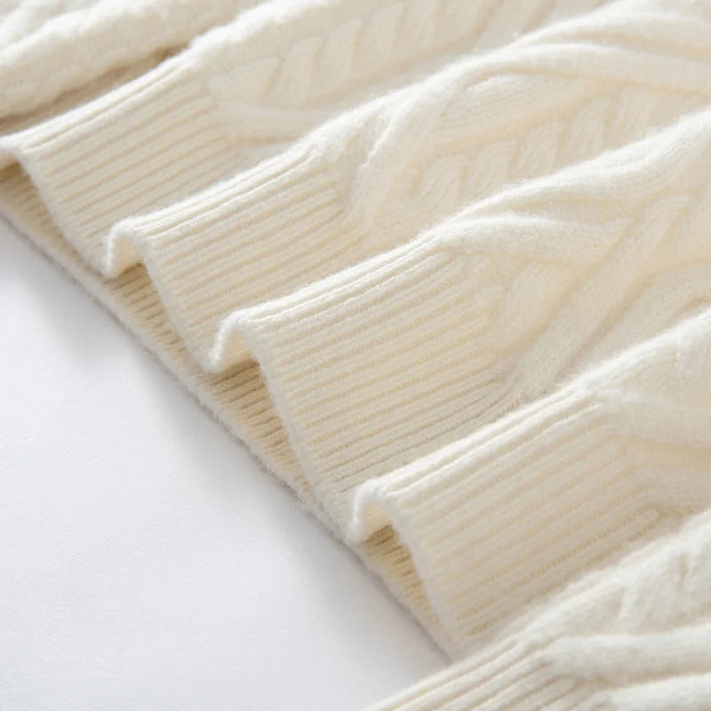 Choice Men Mock Neck Pullover Cashmere Sweater Autumn Winter 100%Pure Cashmere Knitwear Smart Casual Sweater Korean Fashion Tops