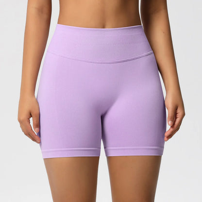 Custom LOGO women's  28-color XS-2XL seamless fitness yoga shorts high waist hip lift sports tight quick-drying shorts