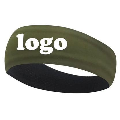 Custom Logo Sports Headband Double Breathable Anti-Perspirant Headband Yoga Running Fitness Elastic Perspirant Hood Kerchief