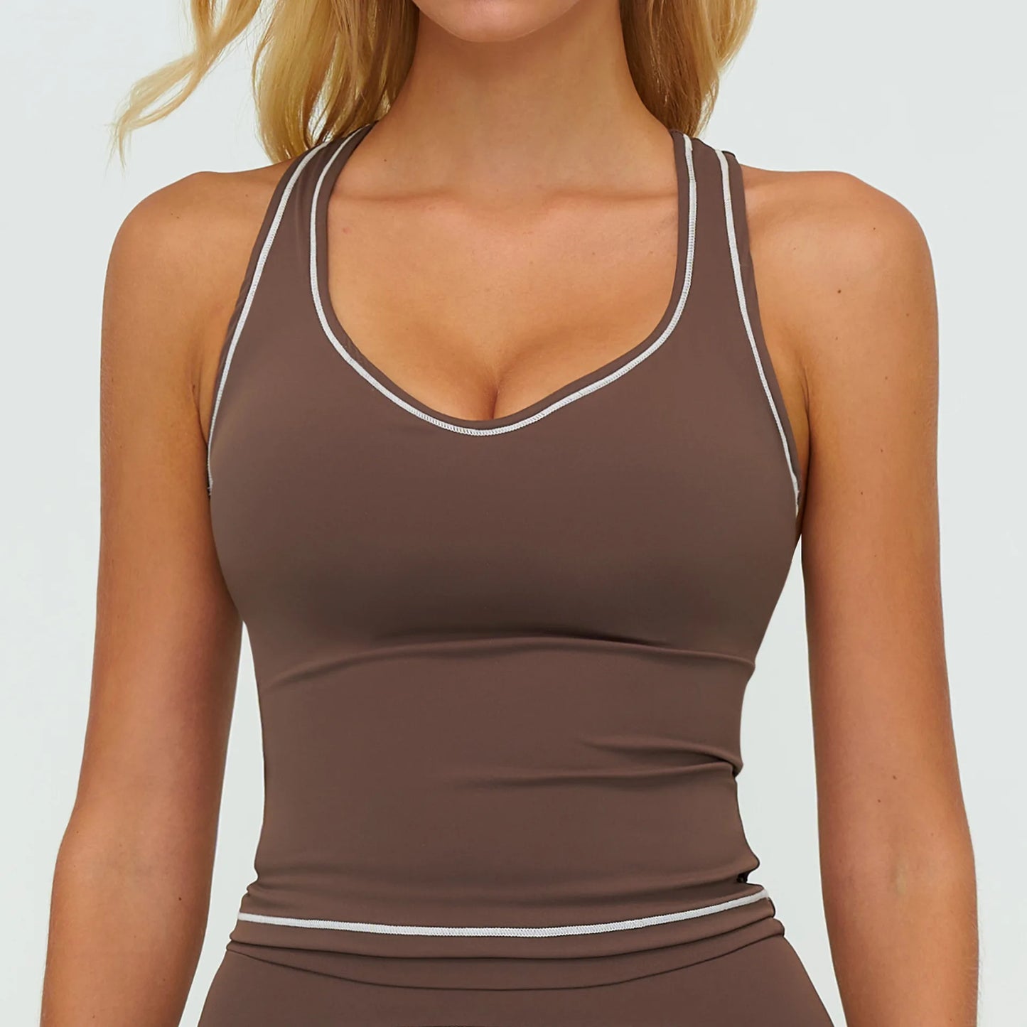 Sports Gym Fitness Vest with Chest Pad Women Color Contrast Shockproof Yoga Bras Female Workout Sports Underwear Yoga Clothes