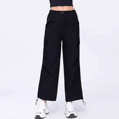 New Summer Outdoor Sports Women High Waisted Pants Straight Leg Casual Pants Gym Slimming Sweatpants Outdoor Sports RunningPants