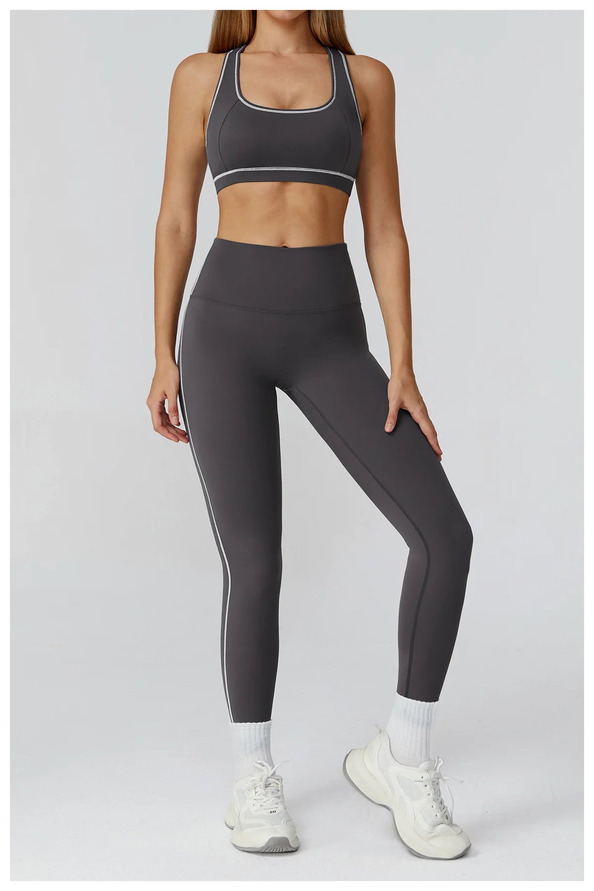 2/3PCS Yoga Suit Gym Fitness Set Women's Sports Running Workout Set Long Sleeve Sports Bra Female Athletic Wear Yoga Clothing