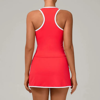 Women Tracksuit 2PCS Yoga Set Sexy Sport Bra High Waist Yoga Short Skirt Gym Clothes Fitness Sleeveless Workout Suit Sporstwear