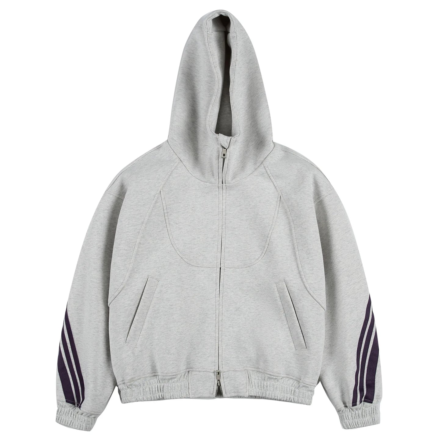 Akkad Kuti 2026 New Heavyweight Retro Japanese Sle Striped Patchwork Hoodie Ex Loose Fit Casual Sweater Thi Cotton Fabric
