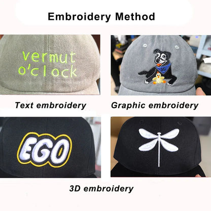 Custom Logo Snapback Cap Team Embroidery Monogram Baseball Hat Personalized Men Women Gorras Planas Hip Hop Bone Aba Reta