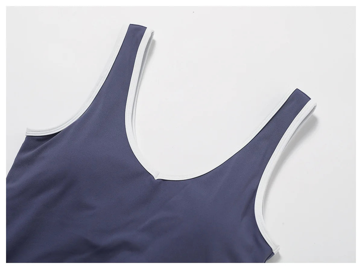 2 Pieces Gym Set Women's Sportswear Sports Bra Top High-waisted Long Pants Tracksuits Suitable For Outdoor Sports Workout Suit