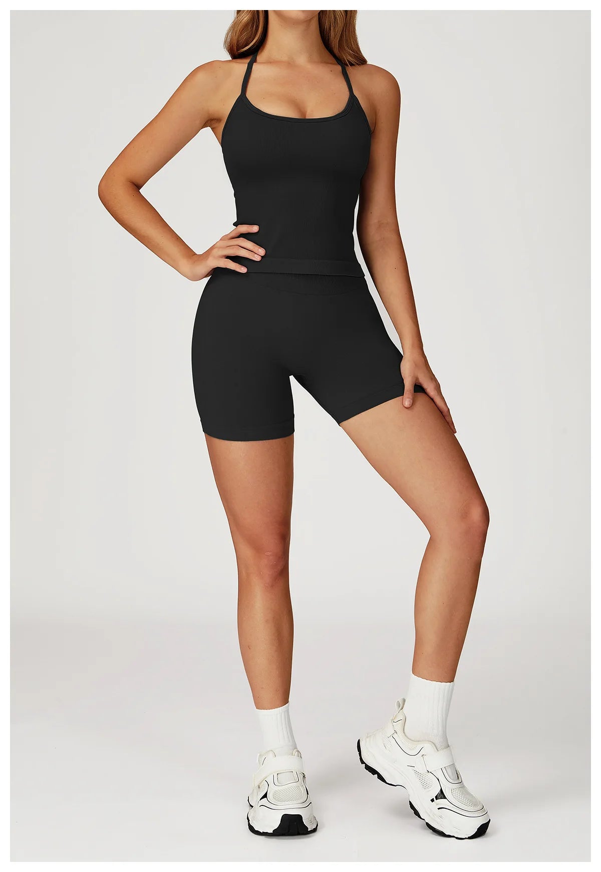 Custom LOGO women's seamless new yoga vest strap cross back sports underwear outdoor running fitness top