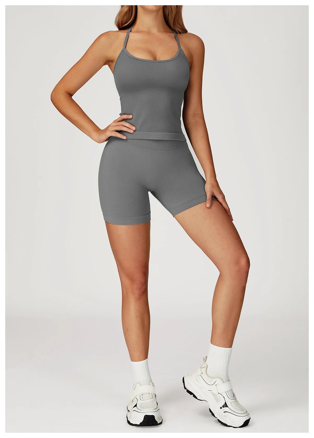 Custom LOGO women's seamless new yoga vest strap cross back sports underwear outdoor running fitness top