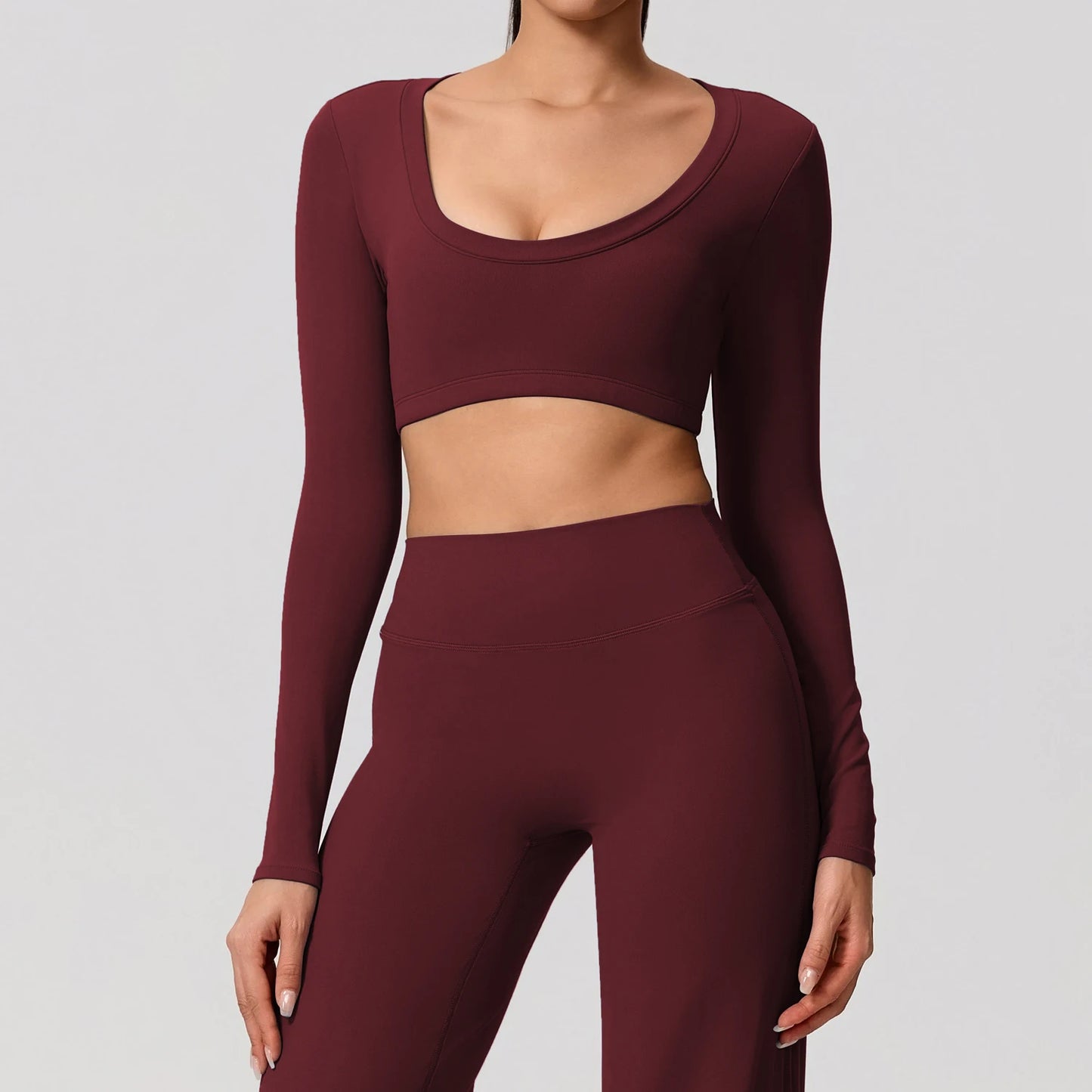Women's Sports Long Shirt Female Backless Yoga Breathable Soft Shirt Autumn and Winter Training Top Woman Gym Sportswear