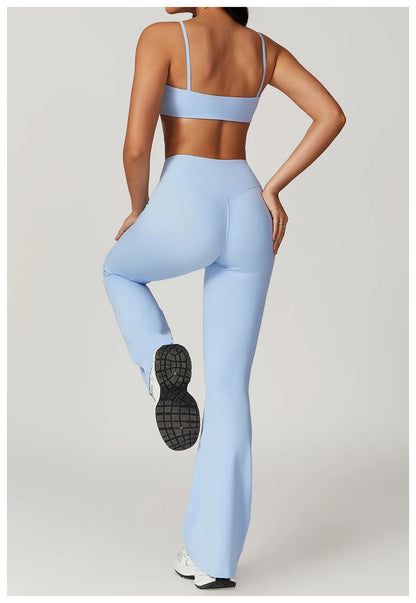 2 Pieces Yoga Set Gym Clothes Sportswear Yoga Suits For Women Fitness Short Sleeve Crop Top Tracksuits Sports Bra Gym Leggings