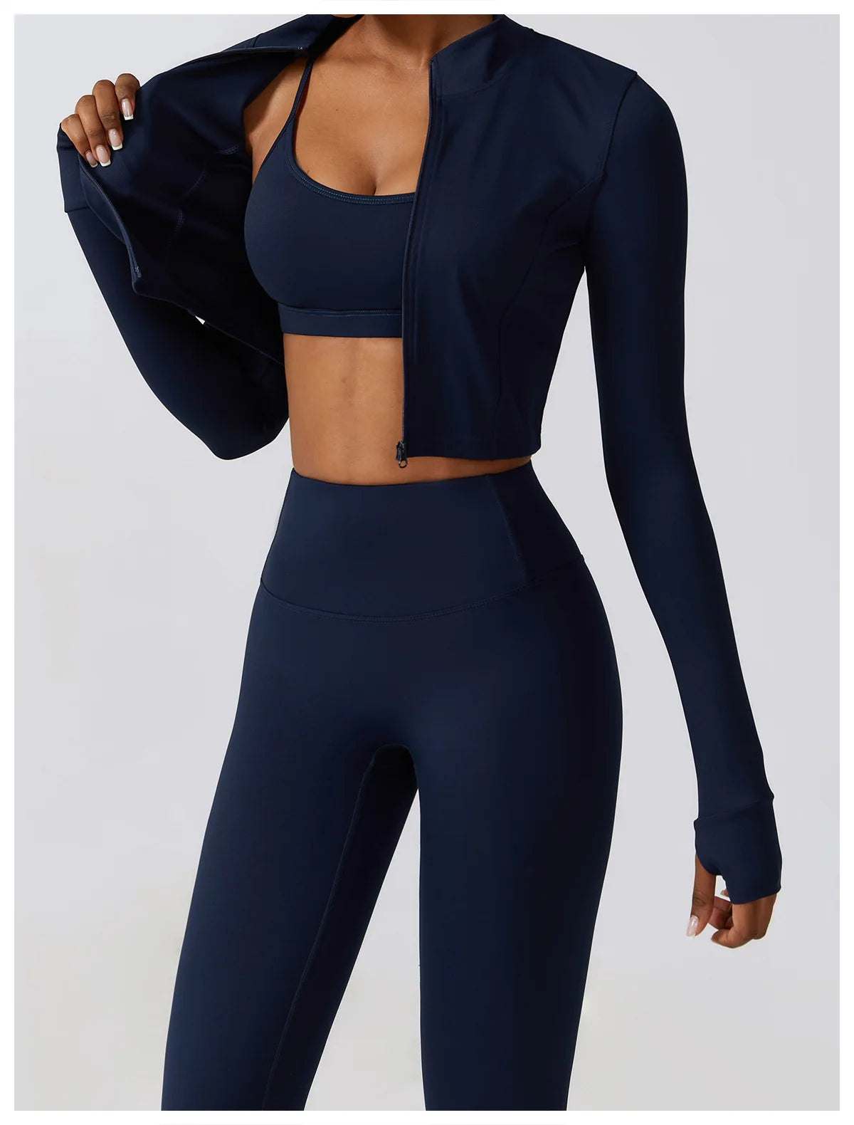 Women 2/3pcs Workout Outfits Yoga Sets Sportswear Gym Workout Clothing Tracksuit High Waist Leggings and Stretch Sports Bra