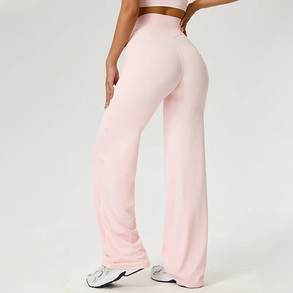TRY TO BN Straight Leg Yoga Pants Women's High Waisted Tummy Control Buttery Soft Naked Feel Gym Fitness Running Workout Bottoms