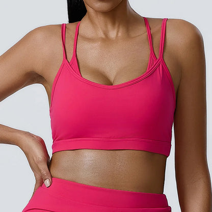Yoga  Fitness Madam Bras Sexy Back Sports  Breathable Anti Shock Tank Top Fitness Sexy Breathable Underwear For Madam Yoga Gym