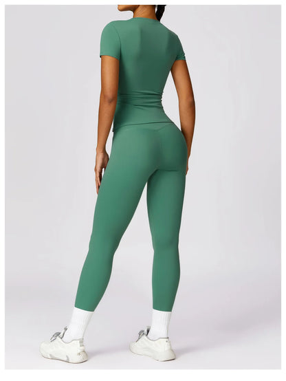 Women Sport T Shirts Short Sleeve Yoga Shirt Gym Top Running Push Up Active Wear Sport Top Femme Yoga Top Fitness Clothes