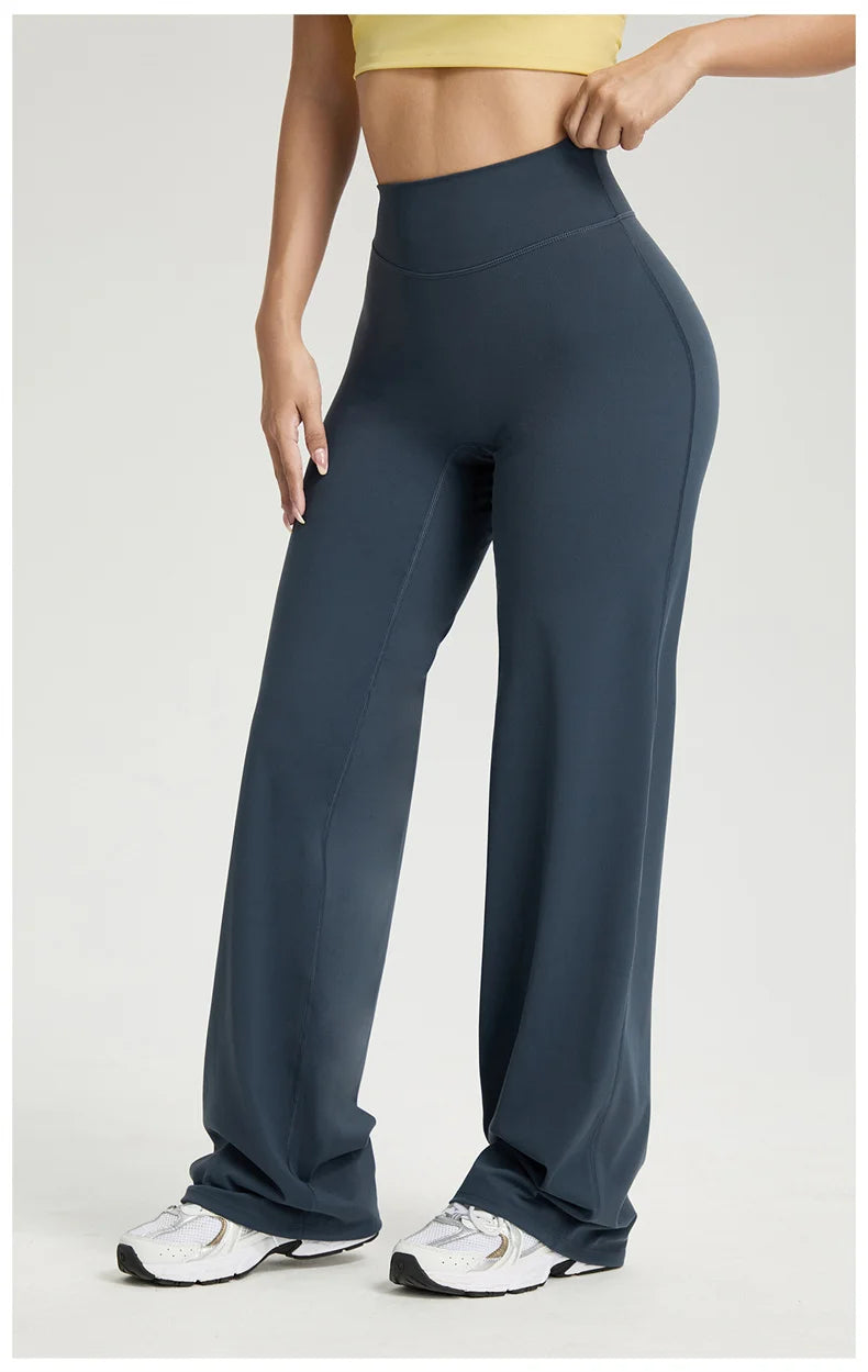TRY TO BN Straight Leg Yoga Pants Women's High Waisted Tummy Control Buttery Soft Naked Feel Gym Fitness Running Workout Bottoms