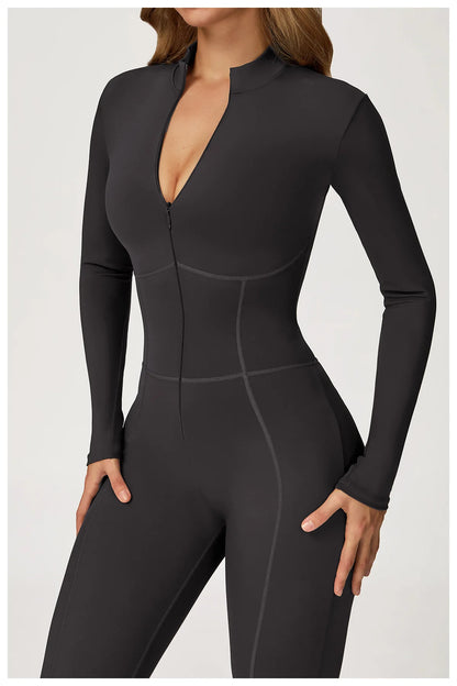 Winter Autumn Yoga Jumpsuit Women's One-piece Suit Sportswear Women Gym Rompers Long-sleeved Warm Overalls High Elastic Bodysuit