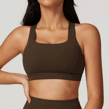 Yoga Fitness Bra Shock-absorbing Sports Bra Breathable and Quick Drying Training Running Women's Underwear High Strength Gym Bra
