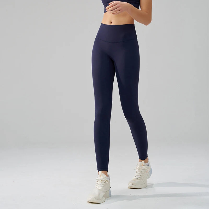 TRY TO BN New 46 Color Yoga Pants Sports Leggings Women Fitness Nylon High Waist Leggings Workout Trousers Training Gym Clothing