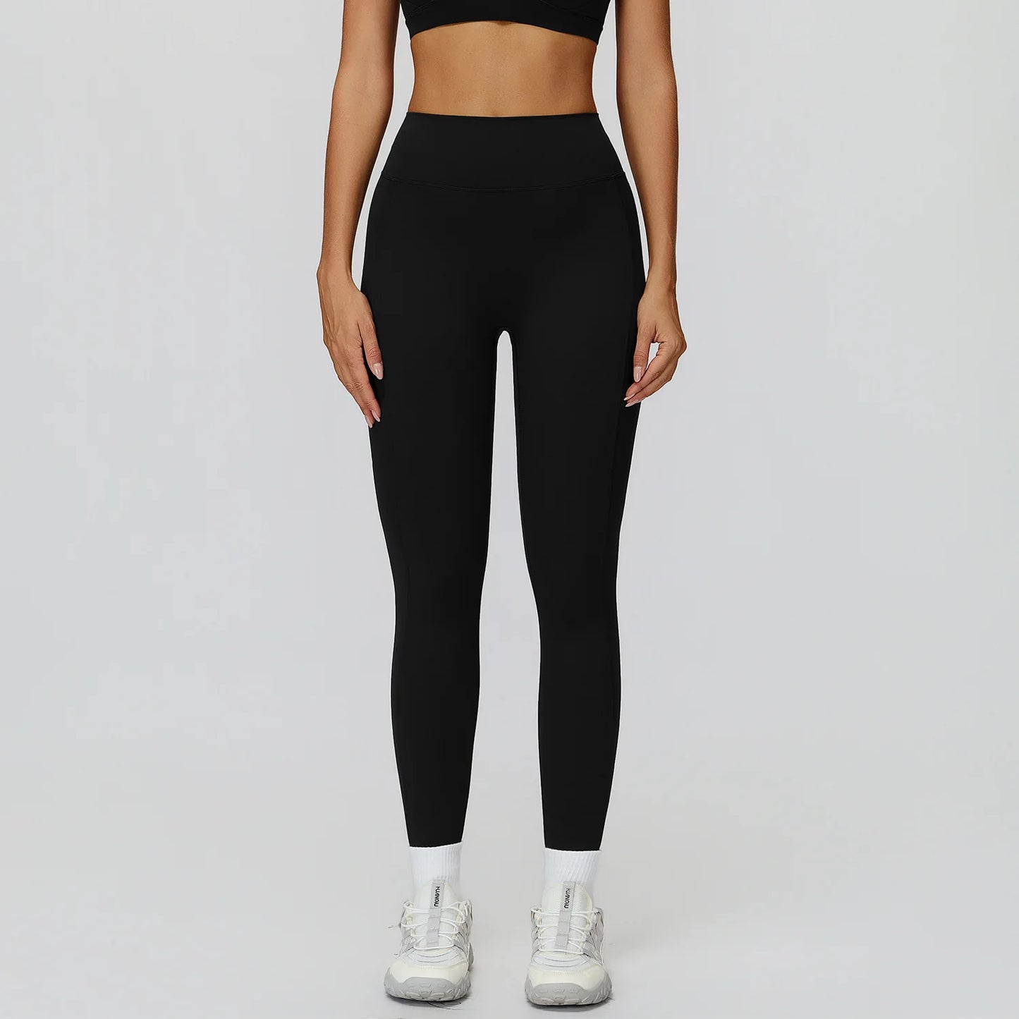 Customized LOGO women's yoga trousers high waist pleated leggings outdoor running sports fitness trousers