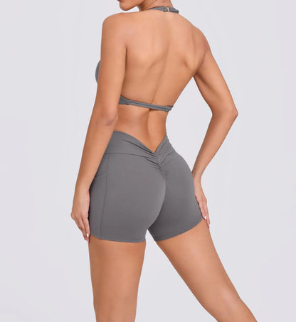 Sexy wo-piece Shockproof Sports Suits Women Gym Set Women Tracksuit Running Quick-Dry Sports Vest Female Fitness Yoga Set