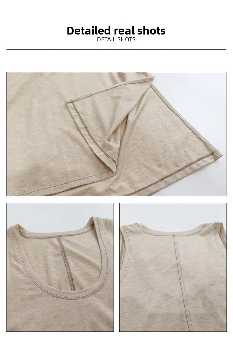 Custom LOGO Women's Sports Fitness Vest Quick-Drying Breathable Sleeveless Top Running Pilates Yoga Suit