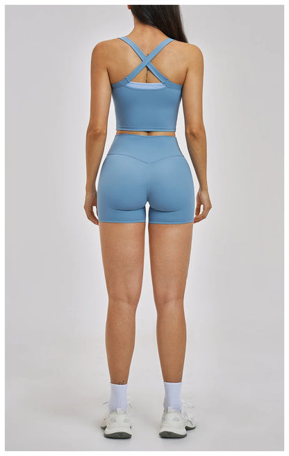 Women Gym Tracksuit Yoga Suit Sports Outfits High Waist Leggings Workout Clothes Female Fitness Running Suit Push Up Sportswear