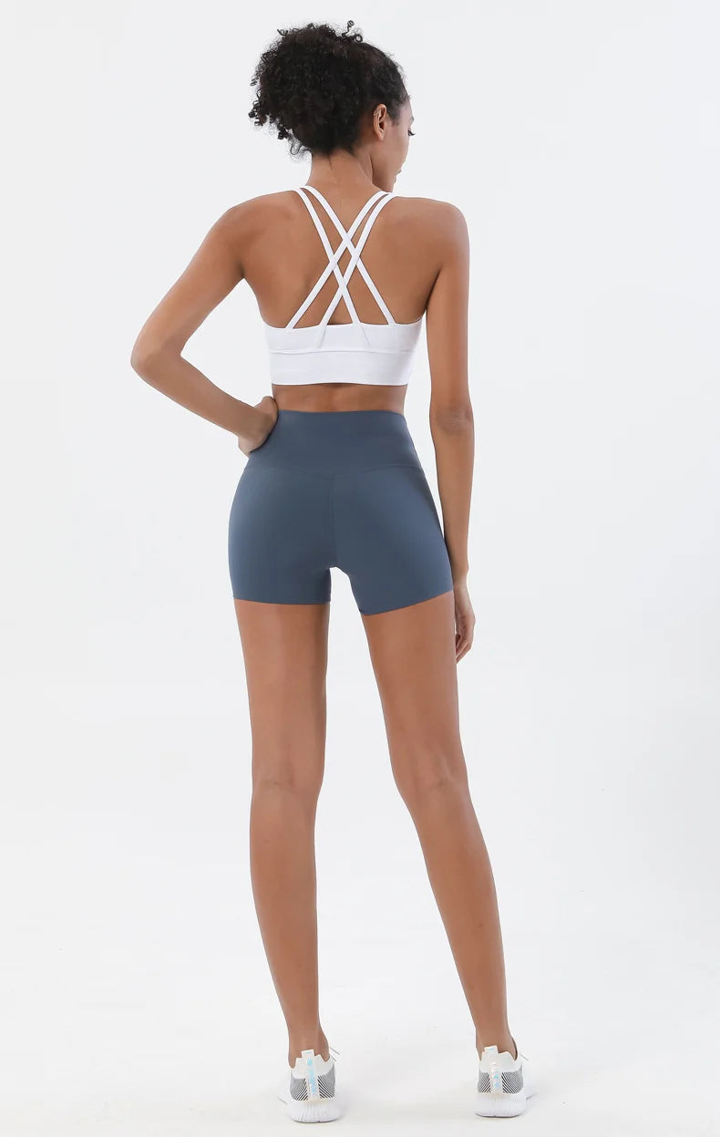 TRY TO BN Women High Waisted Gym Shorts Butt Lifting Breathable Biker Shorts Fitness Running Yoga Workout Cycling Sports Shorts