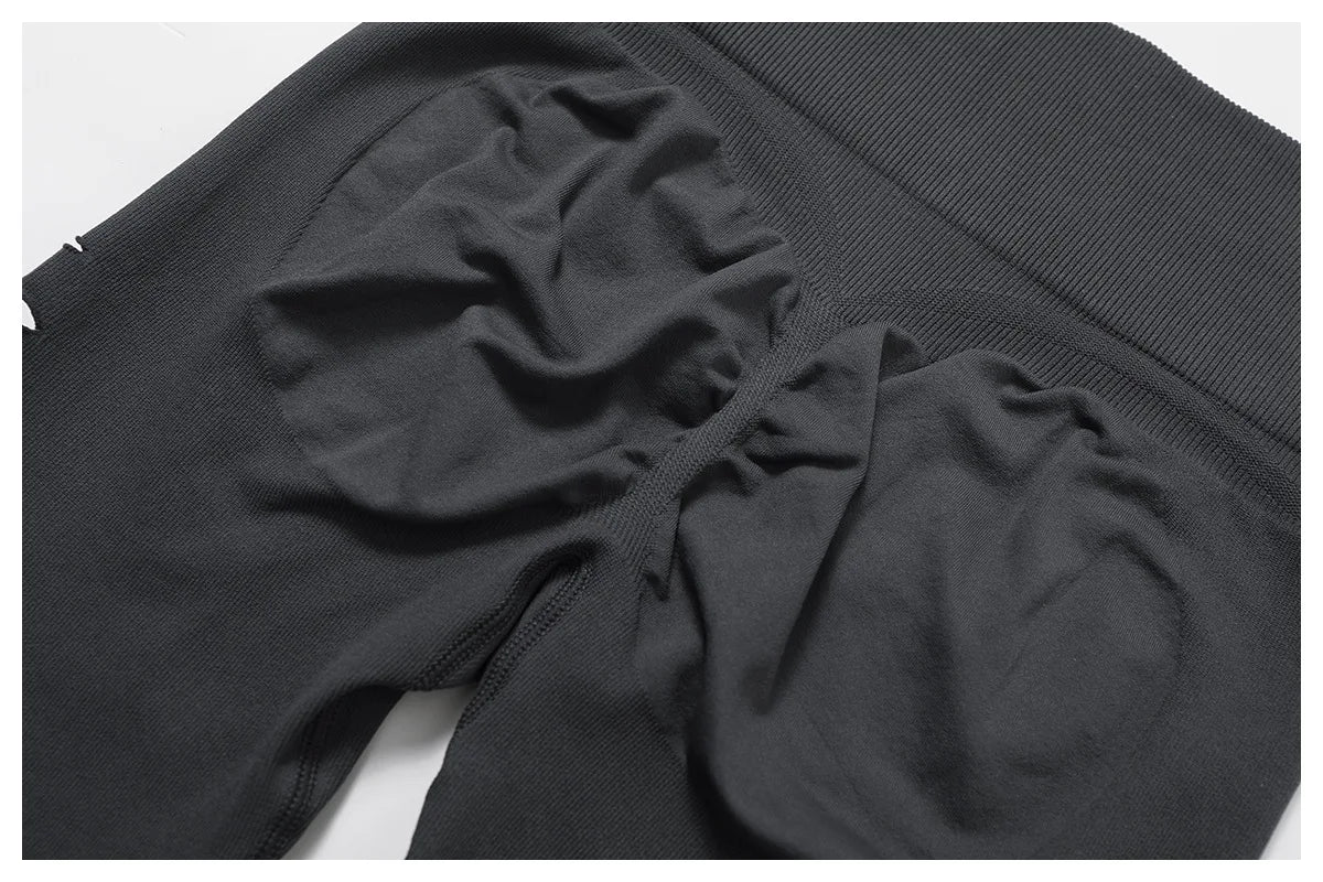 Hollowed Out Seamless Tight Yoga Pants High Waist Yoga Leggings Women Push Up Gym Workout Tights Running Fitness Sports Pants