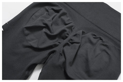 Hollowed Out Seamless Tight Yoga Pants High Waist Yoga Leggings Women Push Up Gym Workout Tights Running Fitness Sports Pants