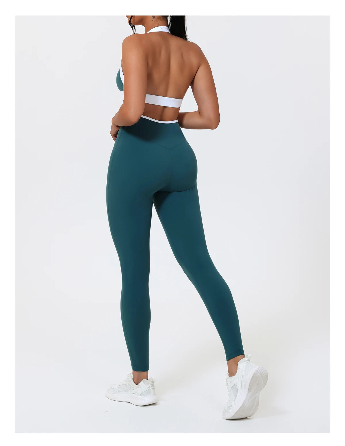 Ctenkevet Women's Color Clash Crop Top Quick-Dry Gym Bra Female Sleeveless Backless Sports Underwear for Outdoor Running CropTop
