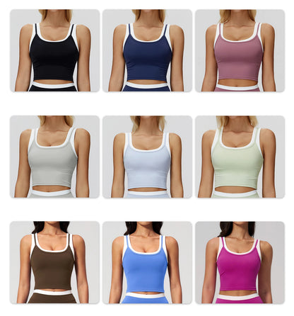 Thread Yoga Vest Women's Shockproof Gym Fitness Sports Underwear Sexy Breathable Yoga Bra Female Workout Yoga Vest Sports Bras