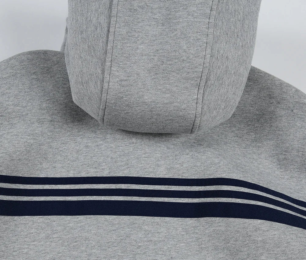 Akkad Kuti 2026 New Heavyweight Retro Japanese Sle Striped Patchwork Hoodie Ex Loose Fit Casual Sweater Thi Cotton Fabric