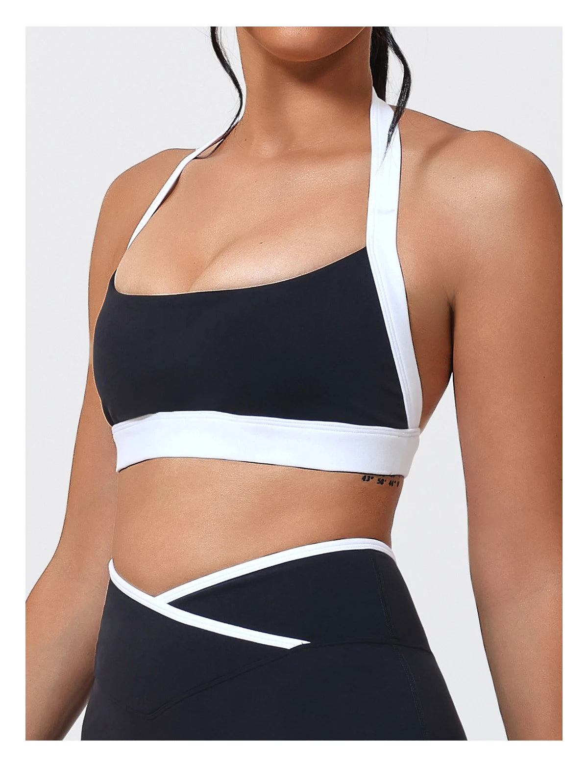 Ctenkevet Women's Color Clash Crop Top Quick-Dry Gym Bra Female Sleeveless Backless Sports Underwear for Outdoor Running CropTop