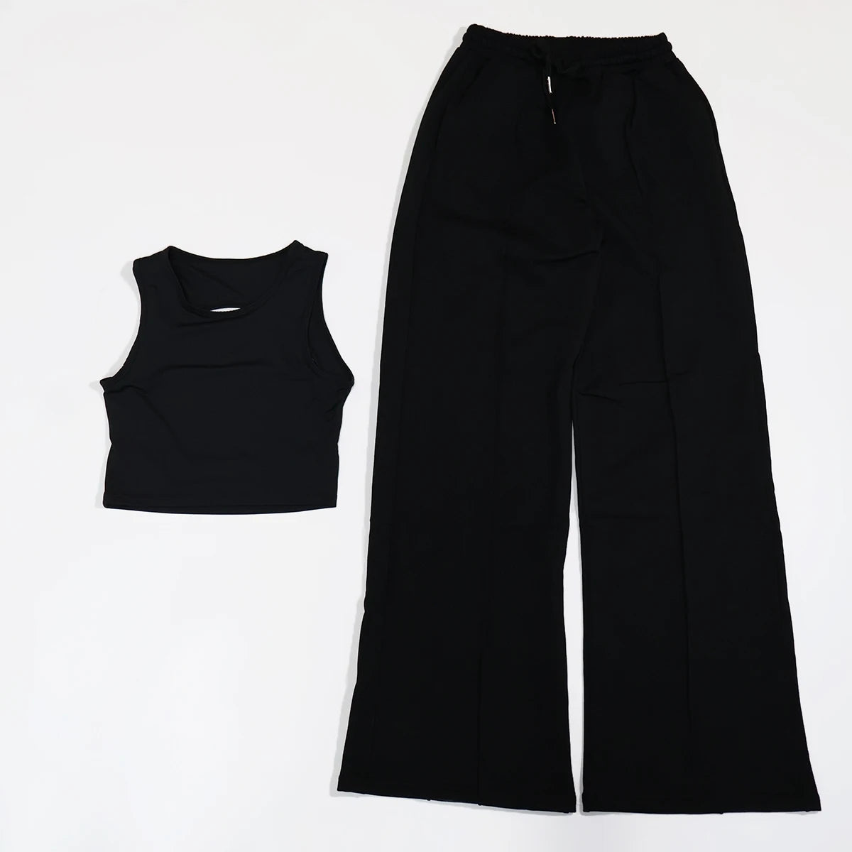 Ctenkevet Summer Women's Winter Warm Baggy Sweatpants Gym Shockproof Sports Tank Top Yoga Set Matching Sweatsuit for Female