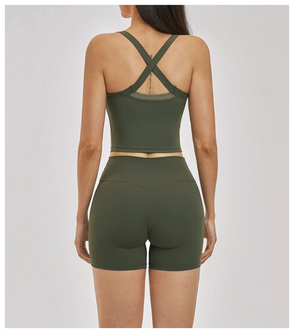 Yoga Vest Women's Shockproof Sports Underwear Gym Fitness Top Yoga Clothes Female Workout Underwear Running Push Up Sports Vest