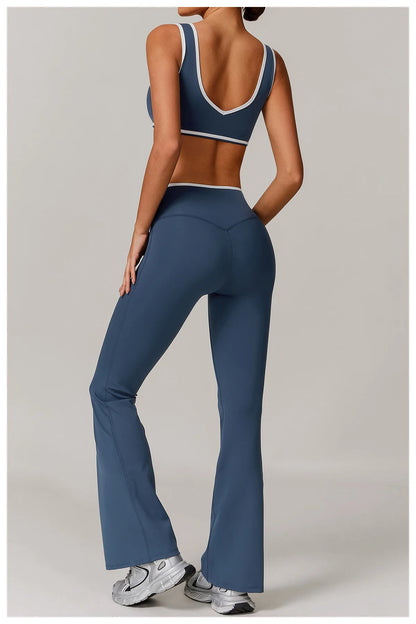 Yoga Set Women Sportswear 2PCS Gym Set High Waist Leggings Sports Bra Fitness Vest Athletic Wear Women's Suit Workout Clothes